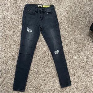 Light black skinny jeans